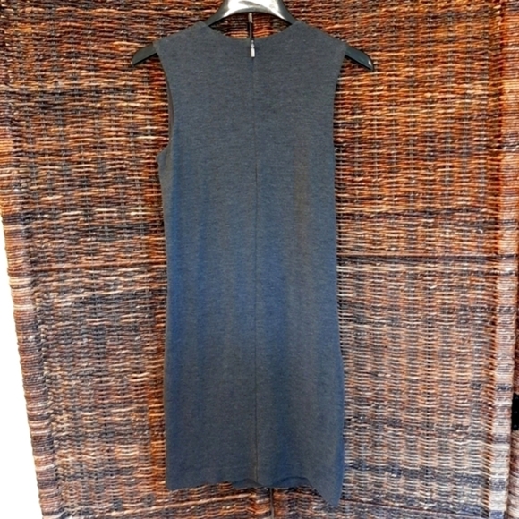 Calvin Klein Medium Mulberry Silk Wool Modal Knee Length Tank Dress Grey Capsule - Picture 3 of 6